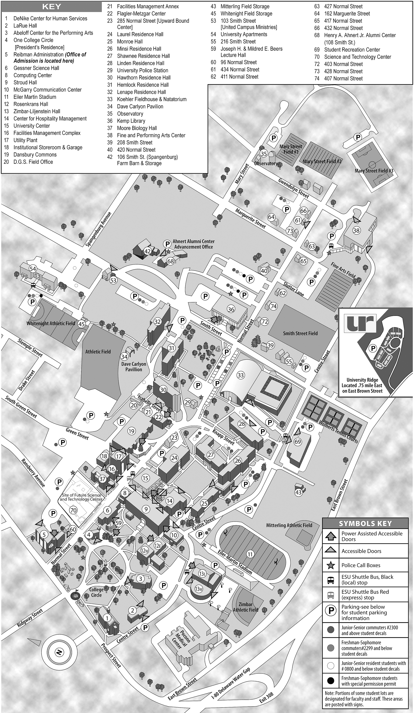 ESU Campus Map