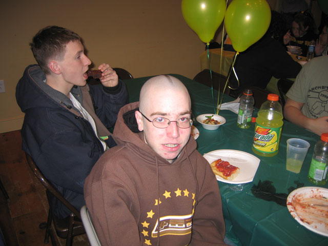 Champs Dinner Party - Kyle shows off his new doo